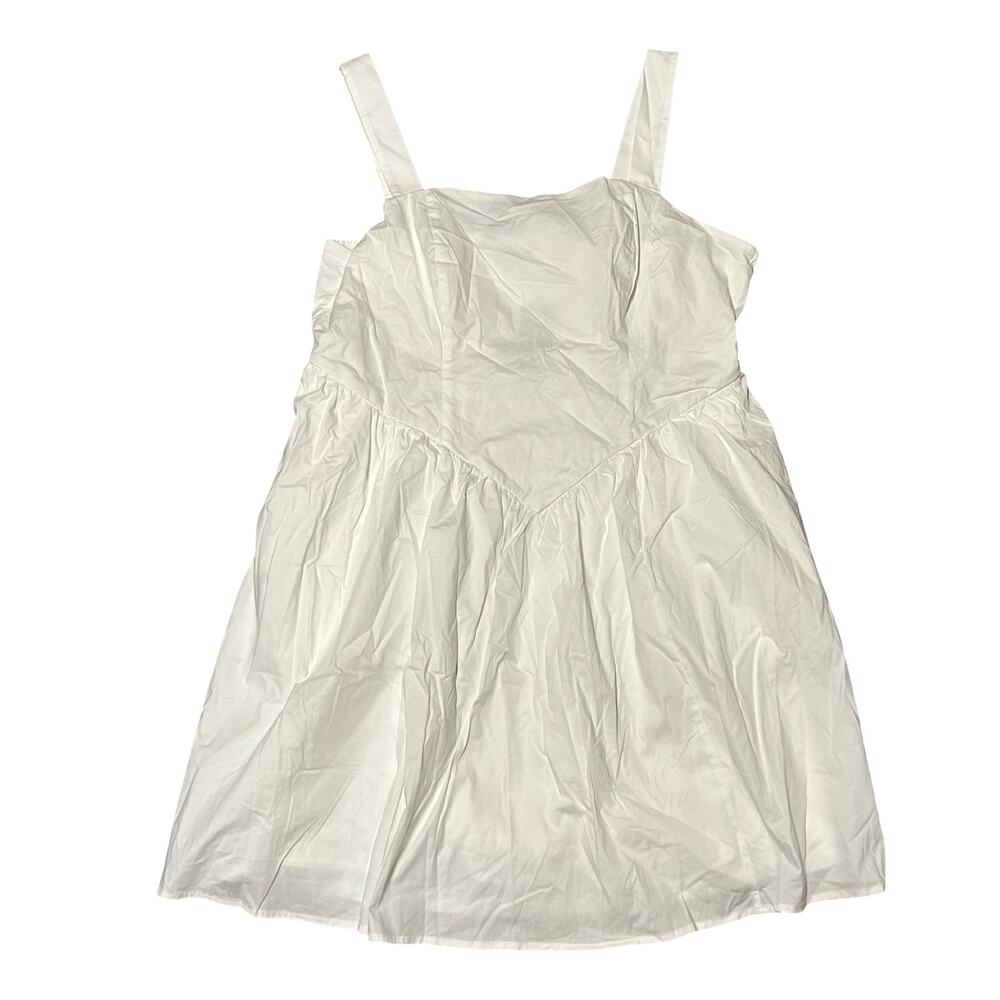 Torrid White Square-Neck Mini Sundress Womens Size 2X Breathable Minimalist